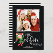 De grappige Kaart van de Foto van de Familie van (Voorkant / Achterkant)