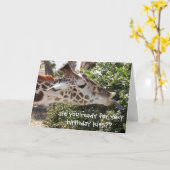 De grappige Kaart van de Giraffe, klaar voor uw (Gele Bloem)