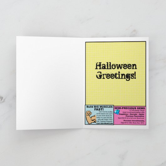 De grappige Kaart van de Groeten van Halloween van (Binnen)