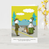 De grappige kaart van de militair Gelukkige (Gele Bloem)