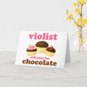 De grappige Kaart van de Muziek Violist (Gele Bloem)