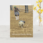 De grappige kaart van de Rodeo van aanmoediging, (Gele Bloem)