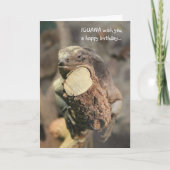 De grappige Kaart van de Verjaardag, het dutten (Voorkant)