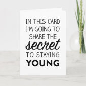 De grappige Kaart van de Verjaardag: Het geheim (Voorkant)