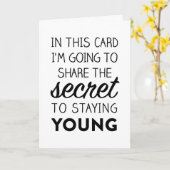 De grappige Kaart van de Verjaardag: Het geheim (Gele Bloem)