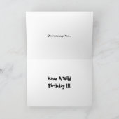 De grappige Kaart van de Verjaardag met Wolven en (Binnen)