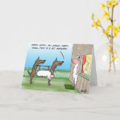 De grappige Kaart van de Verjaardag met Wolven en (Gele Bloem)