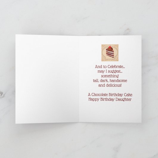 De grappige Kaart van de Verjaardag van de Dochter (Binnen)