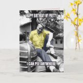 DE GRAPPIGE KAART VAN DE VERJAARDAG VAN DE FOTO (Gele Bloem)