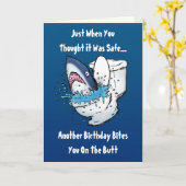 De grappige Kaart van de Verjaardag van de Haai (Gele Bloem)