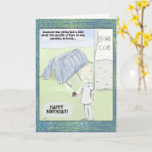 De grappige Kaart van de Verjaardag van de Kommen (Gele Bloem)