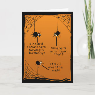 De grappige Kaart van de Verjaardag van Halloween
