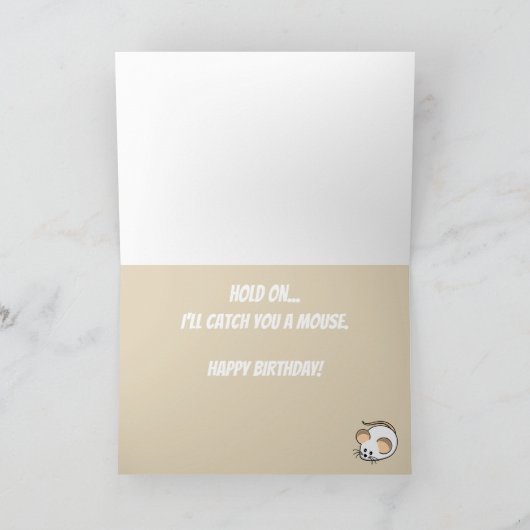 De grappige Kaart van de Verjaardag van het Kat (Binnen)