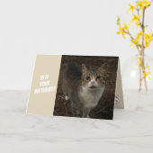 De grappige Kaart van de Verjaardag van het Kat (Gele Bloem)