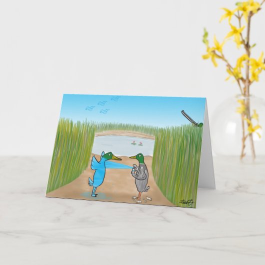 De grappige Kaart van de Verjaardag voor de Jagers (Gele Bloem)