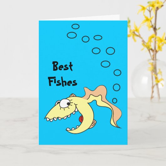 De grappige Kaart van Fart van de Vissen van de (Gele Bloem)