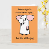 De grappige kaart van Halloween (Gele Bloem)