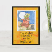 De grappige kaart van Halloween van het (Voorkant)