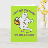 De grappige Kaart van Halloween van het Spook van (Gele Bloem)