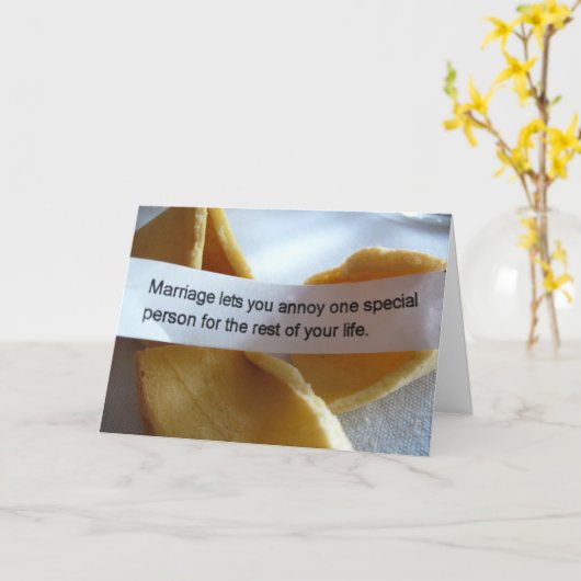 De grappige Kaart van het Huwelijk (Gele Bloem)