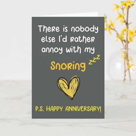 De grappige Kaart van het Jubileum voor Uw Partner (Gele Bloem)