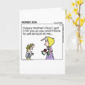 De grappige kaart van het Moederdag (Gele Bloem)