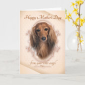 De grappige Kaart van het Moederdag van de Tekkel (Gele Bloem)