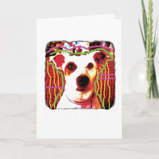 De grappige kaart van het Pop-art van Jack Russell (Voorkant)