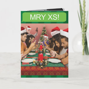 De Grappige Kaart van Kerstmis van Texting van de