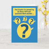 De grappige Kaart van Vaderdag: Taaie Vragen (Gele Bloem)