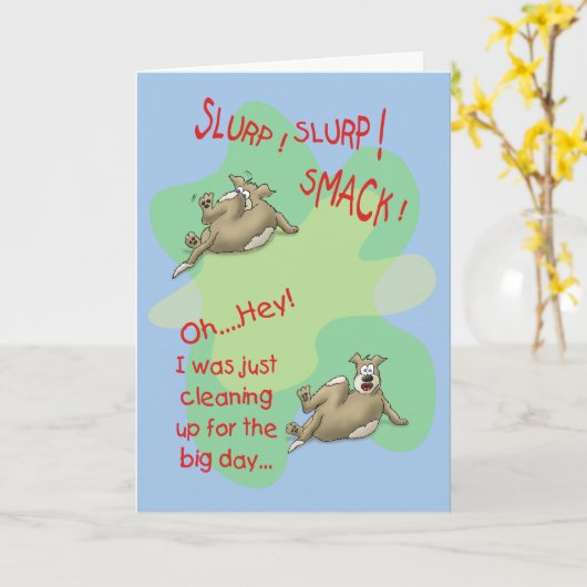 De grappige Kaarten van de Verjaardag: De Klapzoen (Gele Bloem)