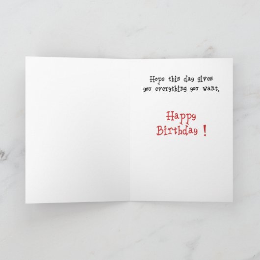 De grappige Kaarten van de Verjaardag: Vervullende (Binnen)