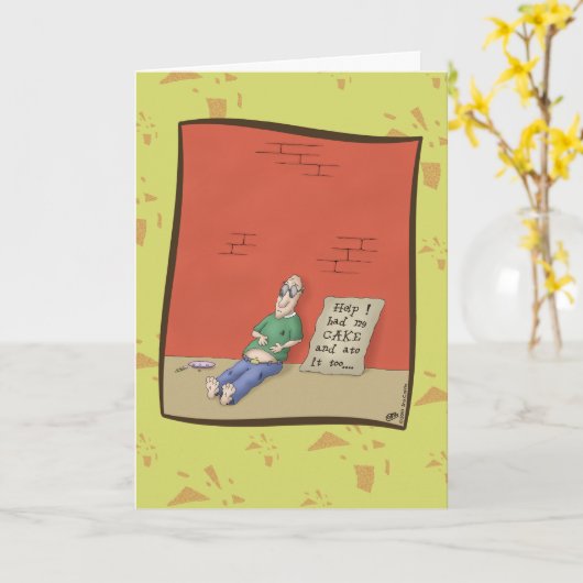 De grappige Kaarten van de Verjaardag: Vervullende (Gele Bloem)