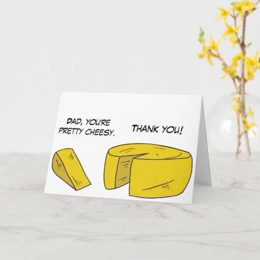 De grappige Kaasachtige Kaart van Vaderdag (Gele Bloem)