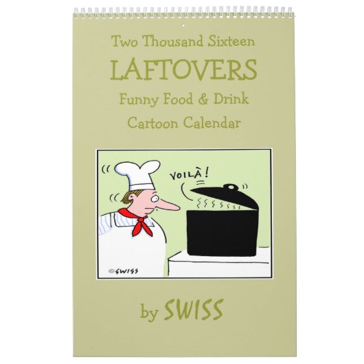 De grappige Kalender van de Keuken van de Cartoon (Hoes)