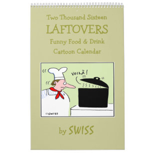 De grappige Kalender van de Keuken van de Cartoon