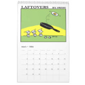 De grappige Kalender van de Keuken van de Cartoon (Mar 2026)