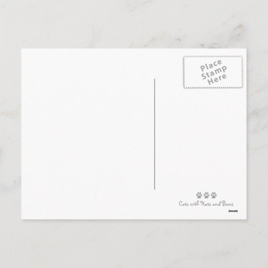 De grappige Kat van het Calico van Kerstmis in het Feestdagenkaart (Achterkant)