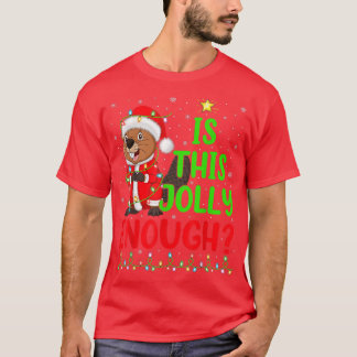 De grappige kerstboom is deze alleen genoeg beaver t-shirt