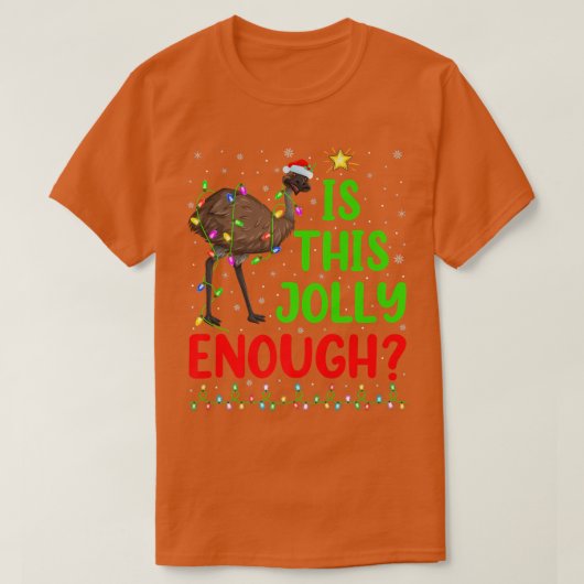 De grappige kerstboom is deze alleen genoeg Emu Bi T-shirt (Design voorkant)