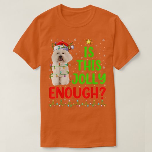 De grappige kerstboom is deze grove Bichon-opkomst T-shirt (Design voorkant)