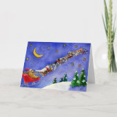 De grappige Kerstkaart van de Katten van het Feestdagen Kaart (Voorkant)