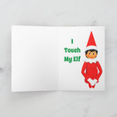 De grappige Kerstkaart van het Elf Kaart (Binnen)