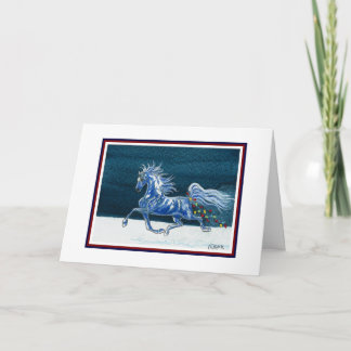 De grappige Kerstkaart van het Paard Feestdagen Kaart