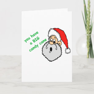 De grappige kerstkerstkerstkerstkerstman verbaasde feestdagen kaart