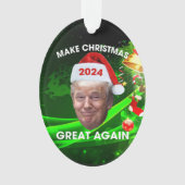De grappige kerstman 2024 maakt kerst weer geweldi ornament (voorkant)