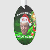 De grappige kerstman 2024 maakt kerst weer geweldi ornament (voorkant)