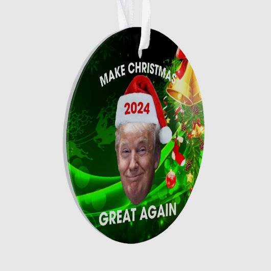 De grappige kerstman 2024 maakt kerst weer geweldi ornament (voorkant)