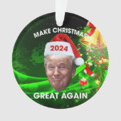 De grappige kerstman 2024 maakt kerst weer geweldi ornament (voorkant)