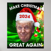 De grappige kerstman 2024 maakt kerst weer geweldi poster (Voorkant)